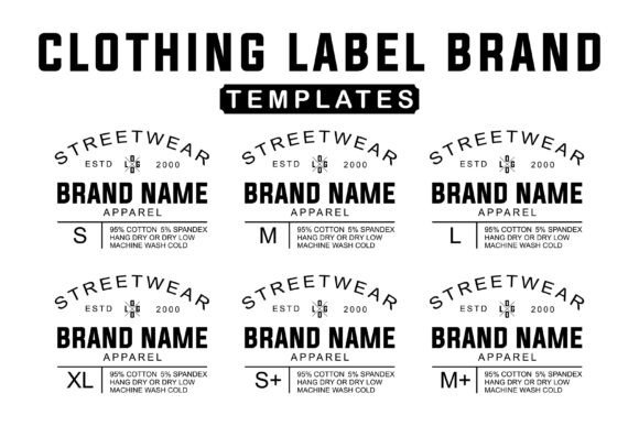 Download Unisex Apparel Size Tags for T-Shirts - Apparel Collection
