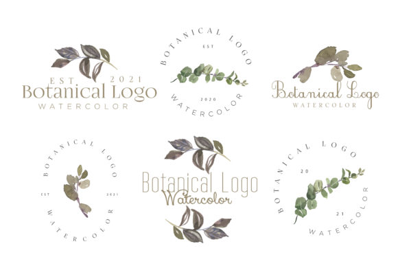 Download Watercolor Botanical Logo Kit Pack - Logo kit Collection