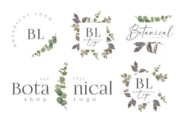 Download Watercolor Botanical Logo Kit Pack - Logo kit Collection